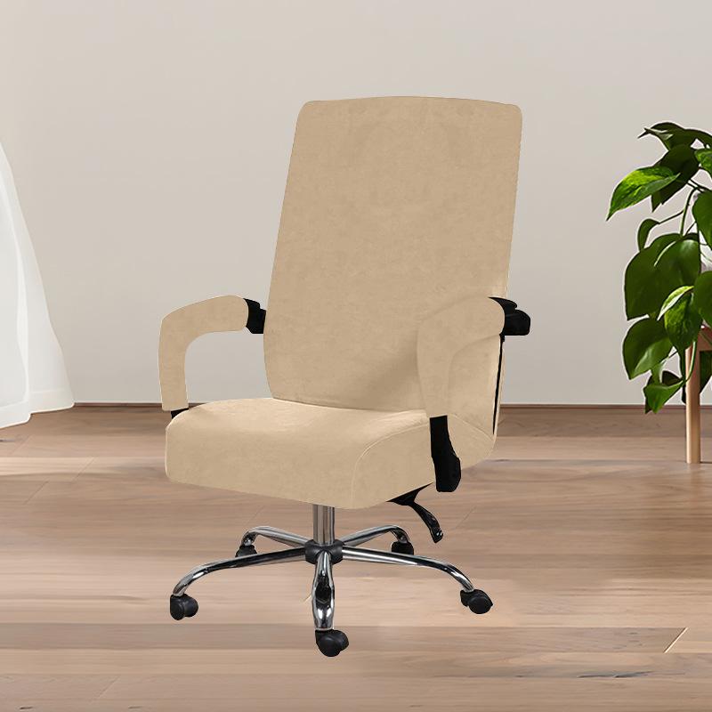 Silver Fox Velvet All-inclusive Computer Chair Cover Dustproof and Wear-resistant Home Office Chair Cover Modern Simple and Comfortable Chair Cover