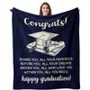 Graduation Blessings Quotes Blanket Printed Nap Blanket Sofa Flannel Blanket Graduation Season Gift