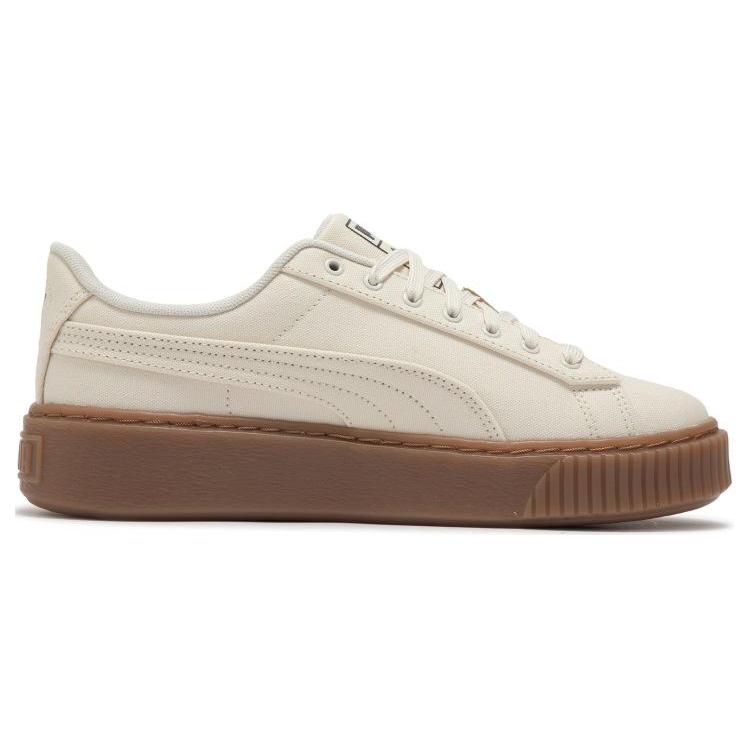 New PUMA Basket Platform Canvas 'Beige' Women's 399251-02