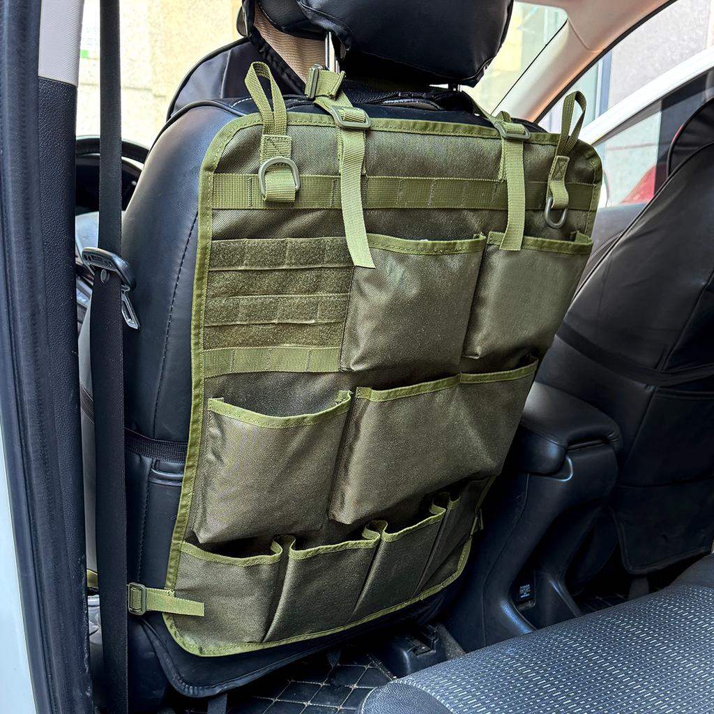 Organizator de depozitare pentru scaune de mașină Geantă de depozitare pentru spătarul scaunului, genți de agățat Camo tactice, depozitarea mașinii, buzunar de ordonare, accesorii interioare