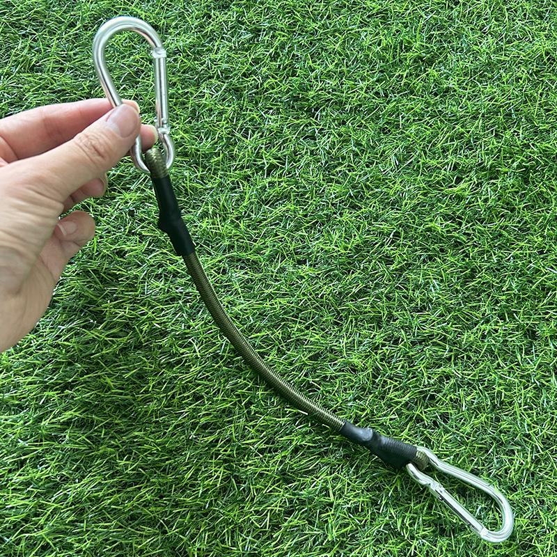 30/60/90/120Cm Karabiner Elastisches Seil Outdoor Camping Gepäckgurt Wäscheleine Stretch Langlebig Campingausrüstung Multifunktion