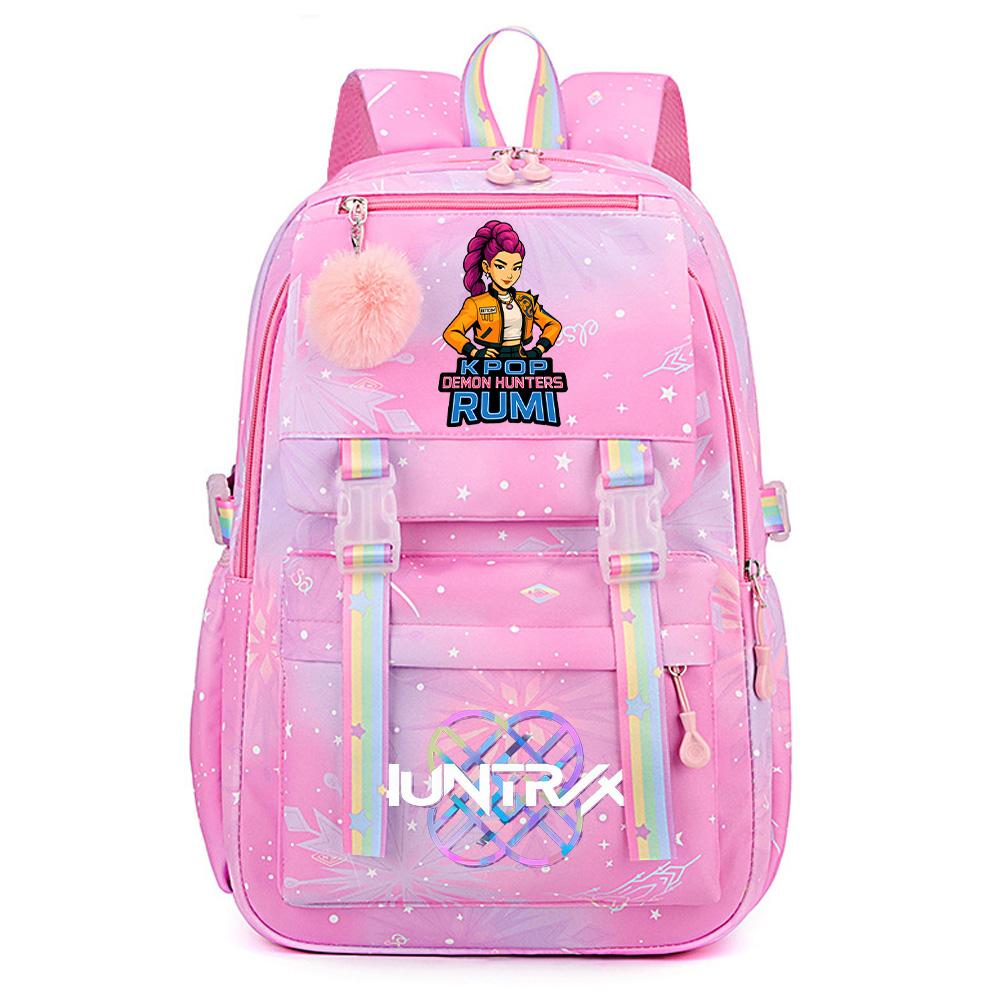 K-Pop Dämonenjäger Bedruckter Wasserdichter Rucksack mit Großer Kapazität Teenger Schüler Mädchen Junge Schultasche Buchtasche Damen Große Kapazität Reisetasche Geschenk