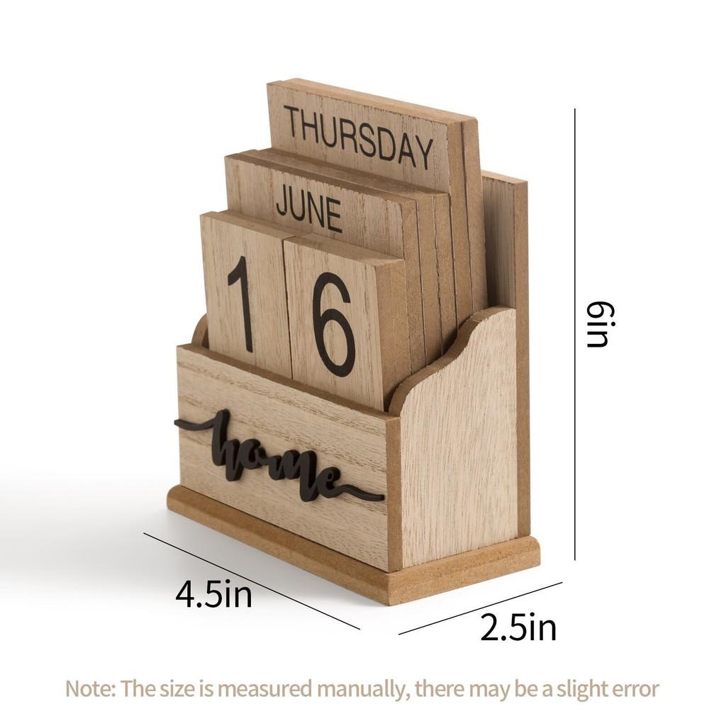 Calendario da scrivania in legno con conto alla rovescia e logo personalizzato per regalo d'ufficio