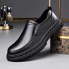2025 New Casual Leather Shoes, Retro Leather Surface, Breathable and Light, Lazy One-pedal Fashion Trend, Platform Trendy Shoes for Men