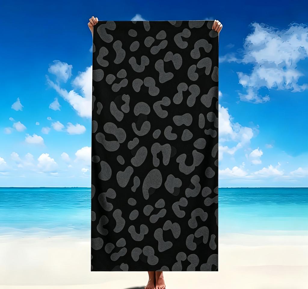 Quick Dry Beach Towel Sand Free Large Summer Towel Microfiber Pool Towel Leopard Print Absorbent Travel Towel Oversized Blanket