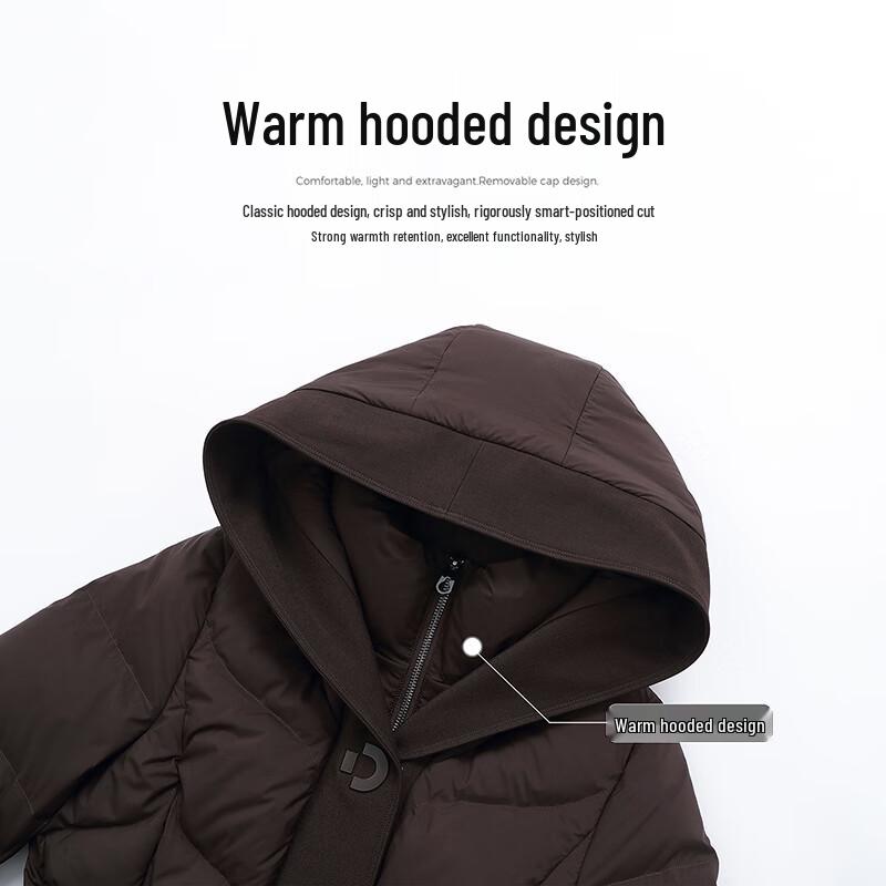 SNOWFLYING Women's Classic Thickened Hooded Duck Down Jacket