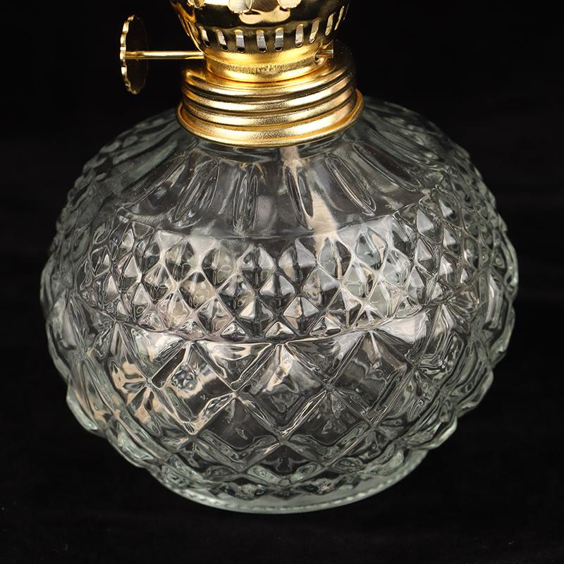Retro Style Glass Oil Lamp Vintage Kerosene Lamp Antique Oil Lamps For Indoor Use Lamplight Tabletop Emergency Lighting Tool