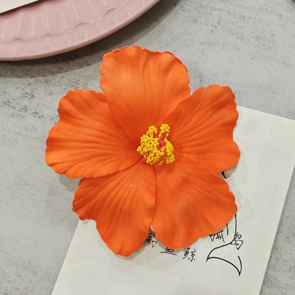 Egg Flower Hawaiian Flower Hair Clips Bohemian Flower Romantic Hibiscus Hairpins Decorative Headdress Head Side Clip Beach Party