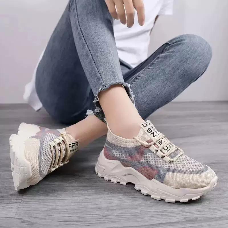 Sneakers Women Platform Flat Shoes Woman Shoes Green Casual Trainers Ladies Chunky Sneakers Women Shoes