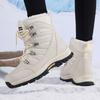 TUINANLE Rutschfeste Schneestiefel für Damen Dicke Plüsch Winter Stiefeletten Frau Plateau Warm halten Baumwollgefütterte Schuhe
