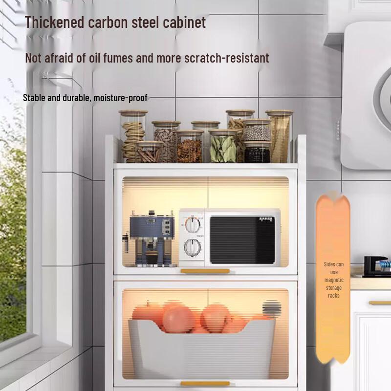 Flip-Top Dustproof Oven Storage Cabinet
