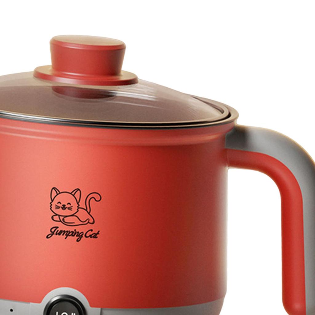 Hot Pot Elektrisk Husholdnings Multifunksjonell Kokegryte Mini Hot Pot Bærbar Elektrisk Gryte for Nudler Suppe Biff Shabu Shabu Ramen