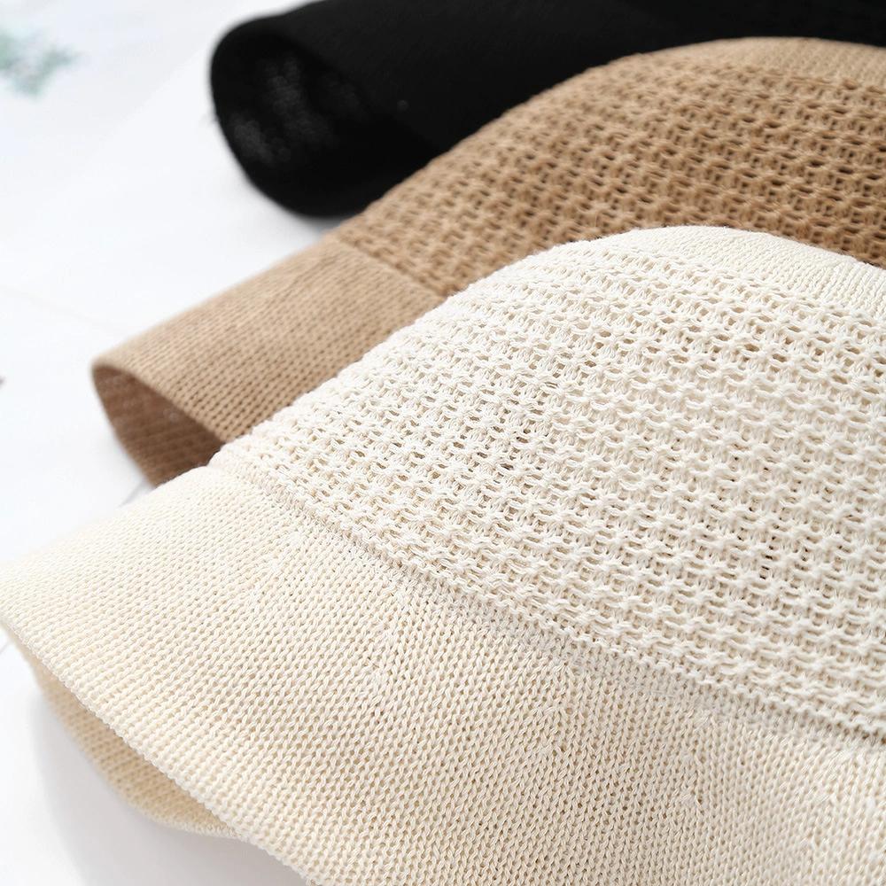 Summer Breathable Linen Fisherman Hat for Women Solid Color Bucket Hat for Outdoor Sun Protection and Sun Shade Hats