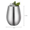 2 Stück Edelstahlbecher Bierkrug Weintumbler Große Bierbecher Cocktail- Weingläser Eiförmig Groß Kühl Metall Outdoor Trinkgeschirr