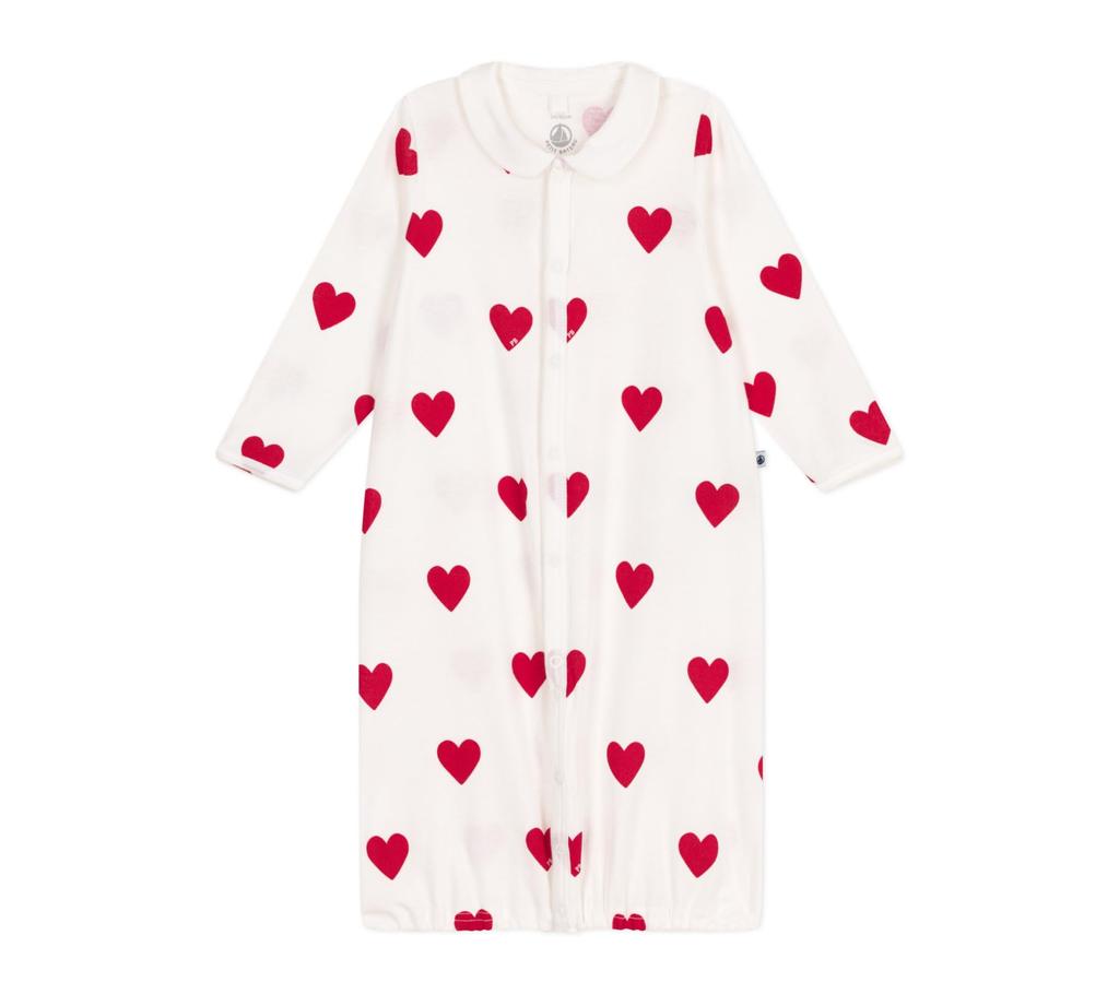 Romper A0D3I 1 Month 54cm [Petit Bateau] 2-way Off-white/Red