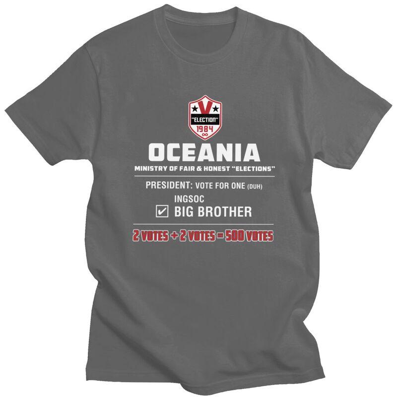 George Orwell 1984 Election Dystopian Big Brother TShirt 100 Cotton Tee Tops Summer Round Neck Tshirts Casual Short Sleeve