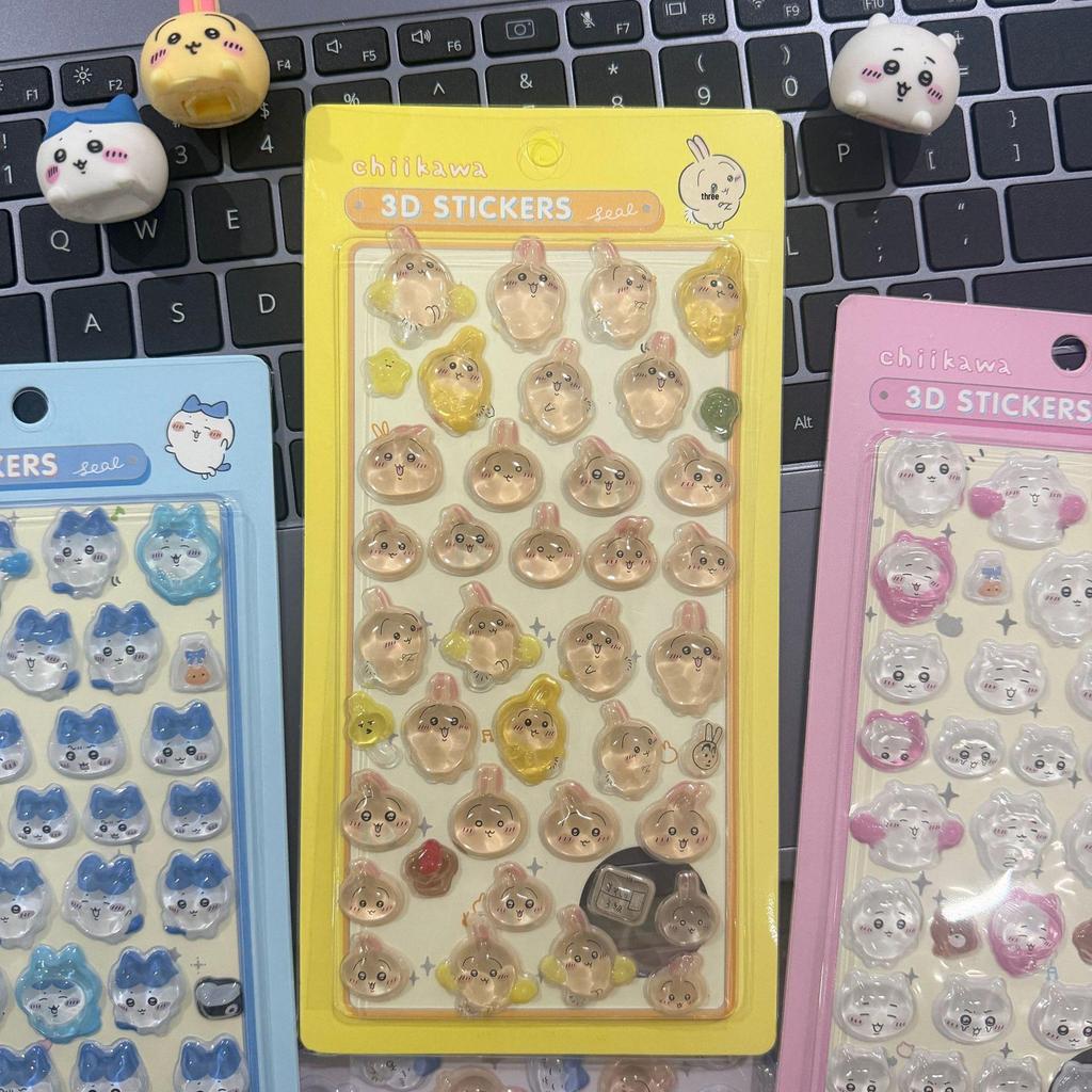 3D Embossed Crystal Stickers for Kids - Giyikawadopamine Handmade Mini Figurines for Decoration and Educational Rewards