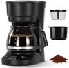 5-Cup Drip Coffee Maker, a Compact Coffee Machine with a Digital Clock and 24-hour Programmable Timer, Featuring Auto