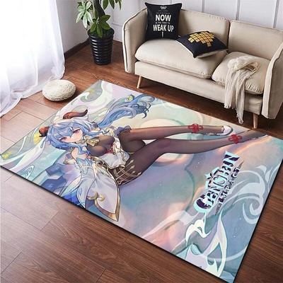 Genshin Impact HD Baskılı Halı Ev Halısı Çocuk Odası Oturma Odası Sandalye Yatak Kenarı Modern Basit Yer Paspası kawaii halı