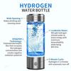Hydrogen Water Bottle 500ppb Generator with Titanium Electrode Portable Antioxidant Ionizer 420ml for Fitness Travel Black/White