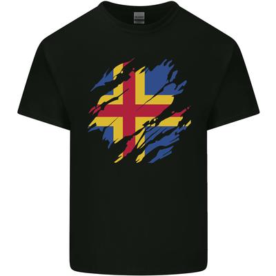 Torn Flag Aland Unisexs Light Cotton TShirt