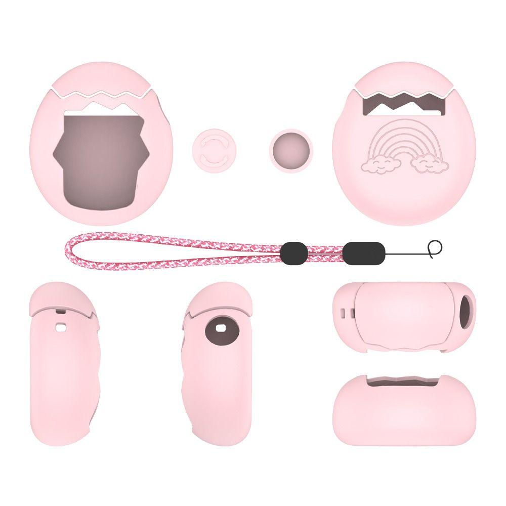 Silicone Games Console Protective Case with Lanyard Full Coverage Skin Cover Sleeve Shockproof for Tamagotchi Paradise