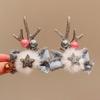 Merry Christmas Decor Christmas Elk Hairpin Sequin Bowknot Children Deer Antler Hair Clip Korean Hair Accessories Star