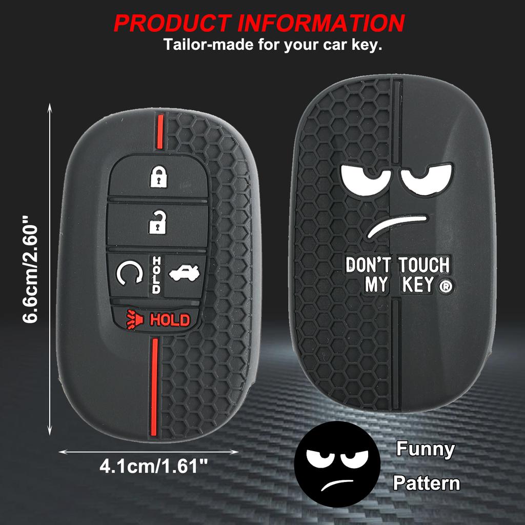 For Honda Civic Accord Pilot CRV Passport 2022 2023 Car Key Fob Ring Chain Cover Case Protector Shell Holder Silicone 5 Button