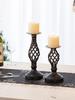 Large Geometric Spiral Candle Holder Electroplated Iron Art Decor