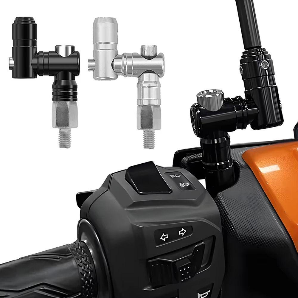 2Pcs Adjustable Motorcycle Mirror Mount Aluminum Zinc Zinc Alloy Mirror Riser Bracket  Bike Accessories