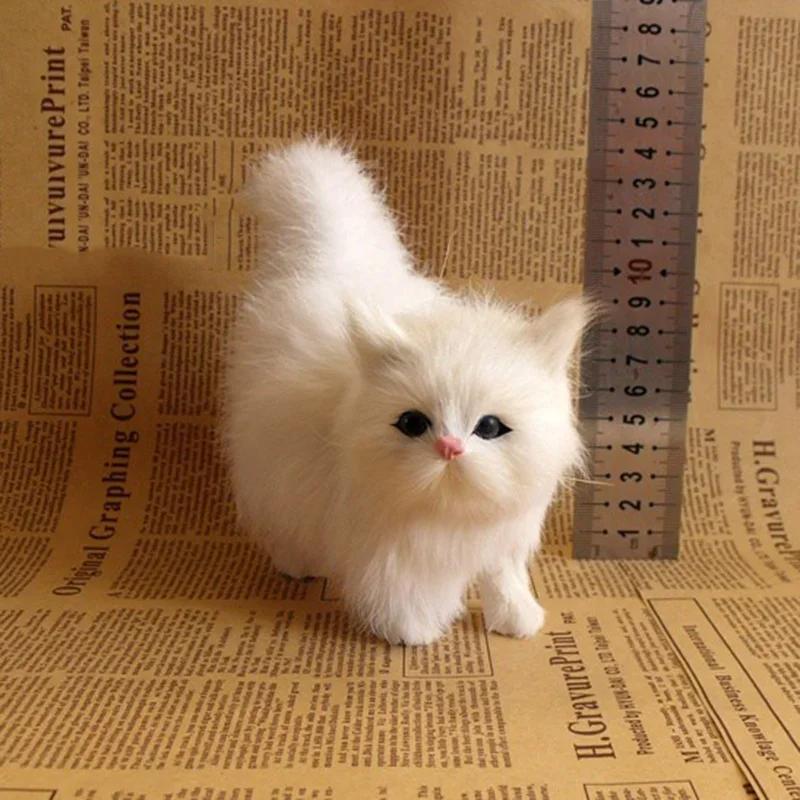 Niedliche Simulations-Katzen-Plüschtiere Weiches Stoff-Kätzchen-Modell Falsche Katze Realistische Tiere für Kinder Mädchen Geburtstags- Valentinstagsgeschenk