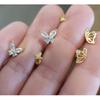 Silver Gold Cartilage Earring for Women Hypoallergenic Flat Back Earrings Threadless Helix Earring Tragus Studs 6mm Cartilage Jewelry Flatback