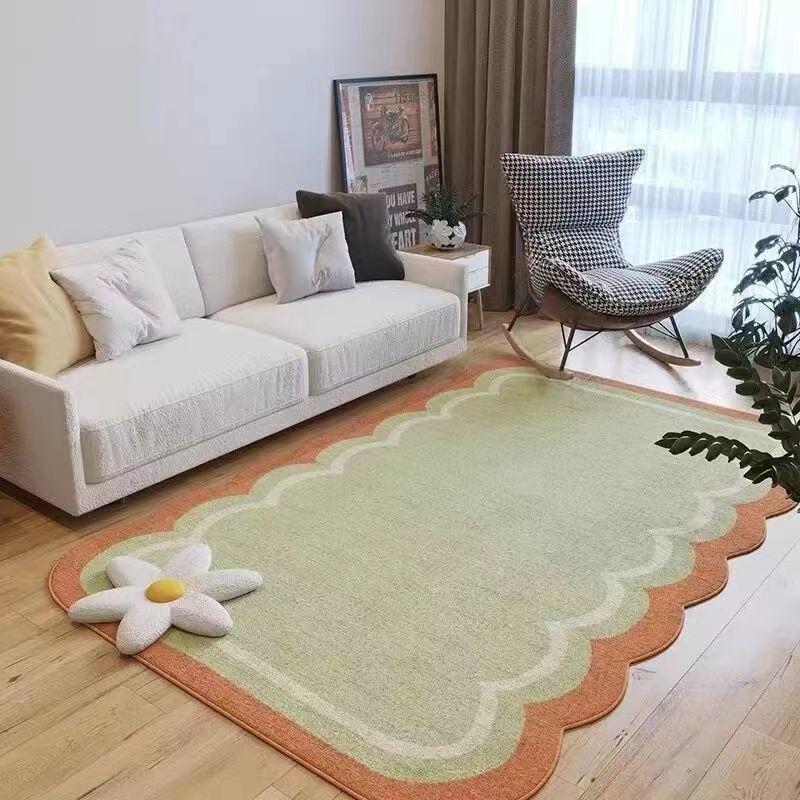 Modern and Simple Living Room Carpet Sofa Coffee Table Mat Irregular Shaped Carpet for Bedroom Home