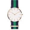 Micro-Business Watch Seamless Printing Label Fashionable Versatile Nylon Woven Belt Casual Two-Pin Couple Watch
