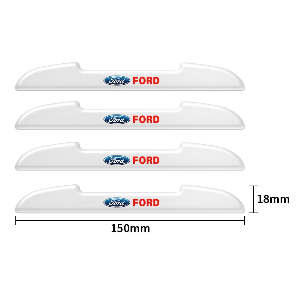 EWTJ7 4PCS Car Door Collision Prevention Bumper Strip Protector Sticker For Ford Ranger Focus Kuga S-MAX Transit Mustang Fiesta ST MK3