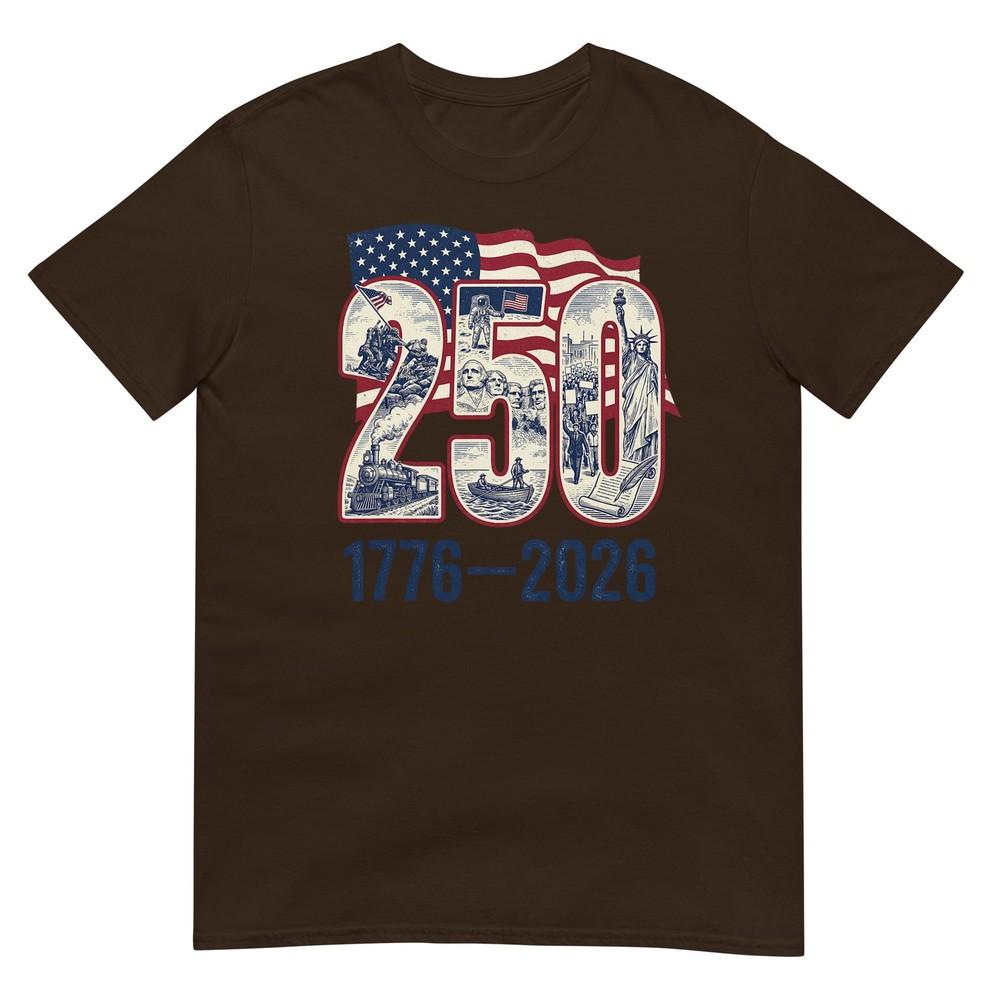 250 Years American 1776 2026 250th Usa Patriotic 4th Of July TShirt