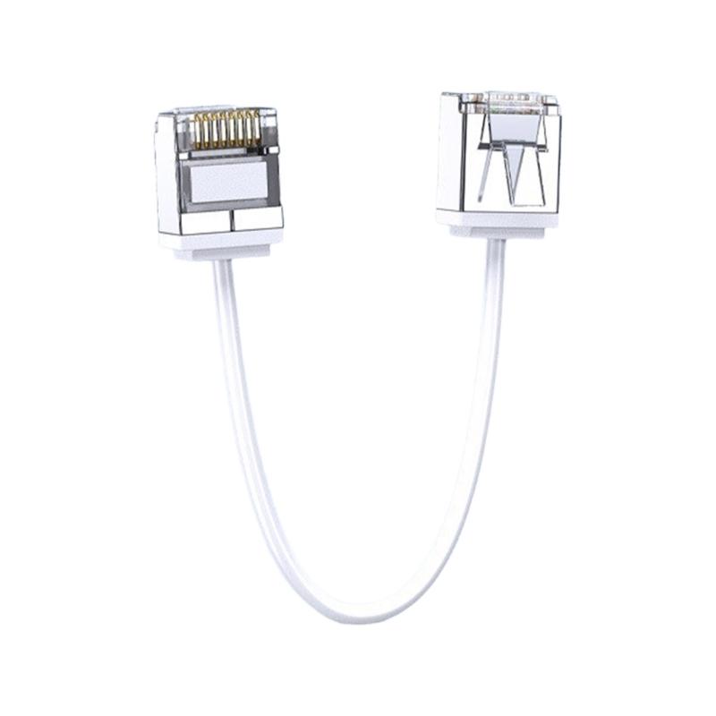 Space Saving Cat6A Ethernet Cable RJ45 10Gpbs Transmission Short Connector for Computer Broadband Router Accessories