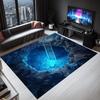 3D Koi Pond Area Rug - Realistic Fish Pond Illusion Floormat Ideal for Living Room  Aquatic Pattern Area Floormat  Decor