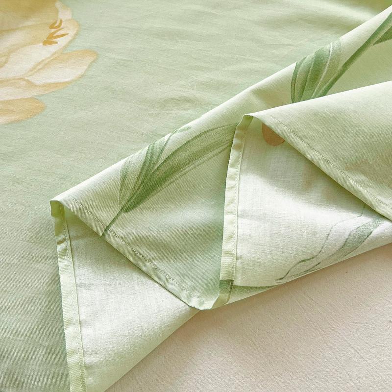100% Cotton Country Floral Flat Sheet 3 Pieces Tulip Bed Sheet Set Soft Botanical Flower Blossoms Bed Cover with 2 Pillow Cases