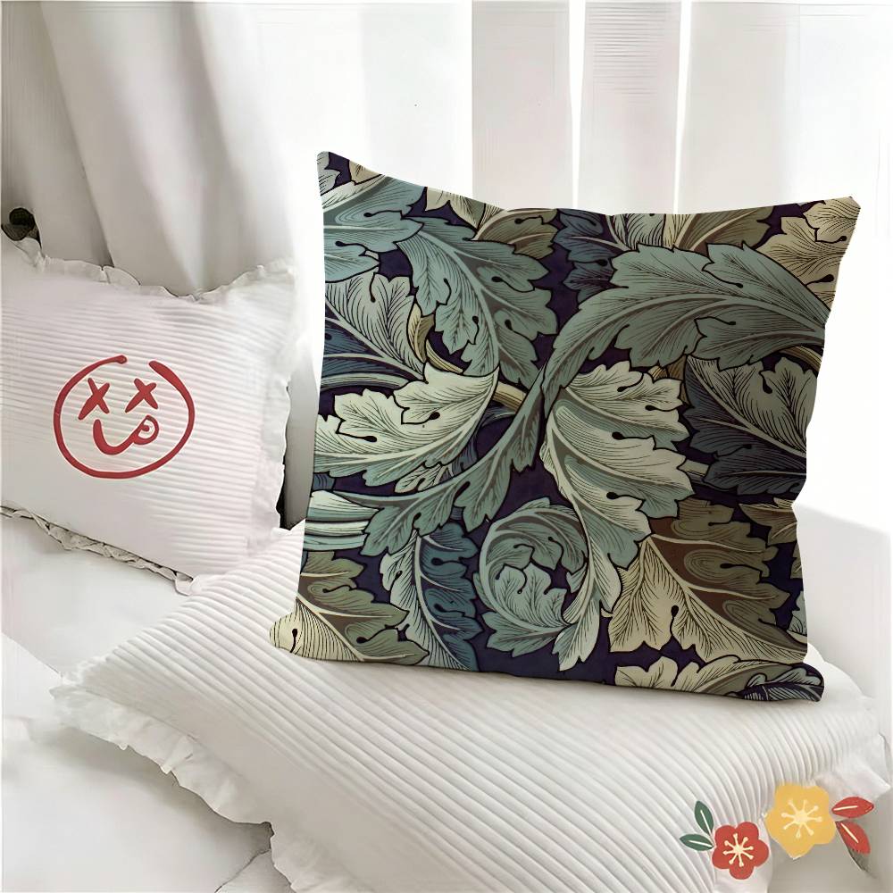 Pc WWilliam Morris Art Pillow Case Fashion Square Pillowcase Bedroom Sofa Room Ins Decoration Leisure