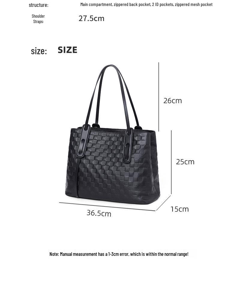 2026 Women's Versatile Genuine Leather Tote: Large-Capacity, Single-Shoulder Handheld Bag