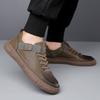 FashionMen Leather Fashion Casual Walking Shoes Male Comfortable Skate Shoe Luxury Brand All-match Mens Sneakers Lace-Up Outdoor Shoes