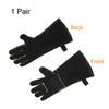 Uxcell A3032 Welding Long Fire and Heat Cowhide for and Gardening Gloves, 16" Sleeve, Resistant, Leather, BBQ, Grilling, Welding, Furnace, Roasting,