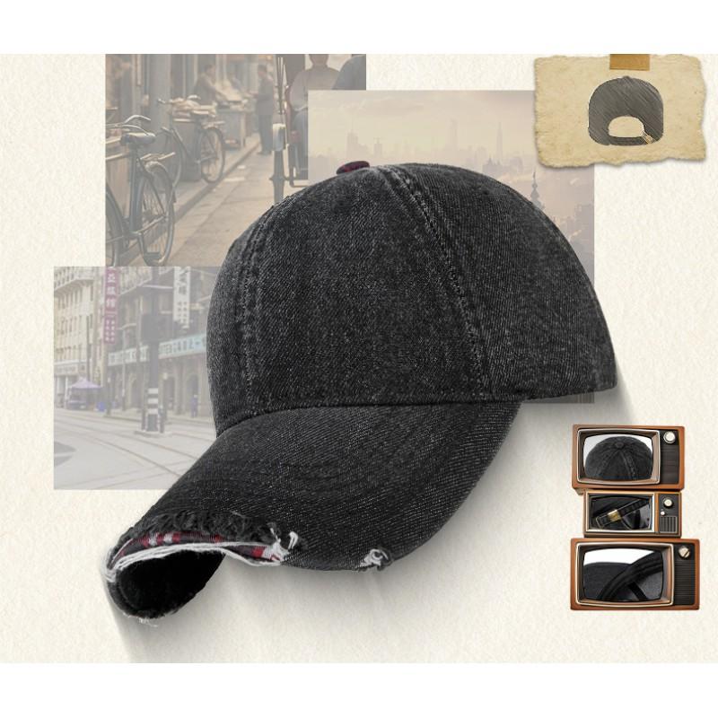 Distressed Washed Cotton Baseball Cap Men Women Unisex Adjustable Soft Visor Sun Hat Streetwear