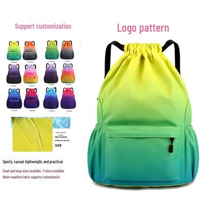 Mochila com Cordão Esportiva - Viagem, Basquete, Futebol, Uso Estudantil com Logo Impresso