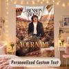 Custom Personalized Tapestry,Benson Boone Print Custom Name Text Wall Art Hanging for Bedroom