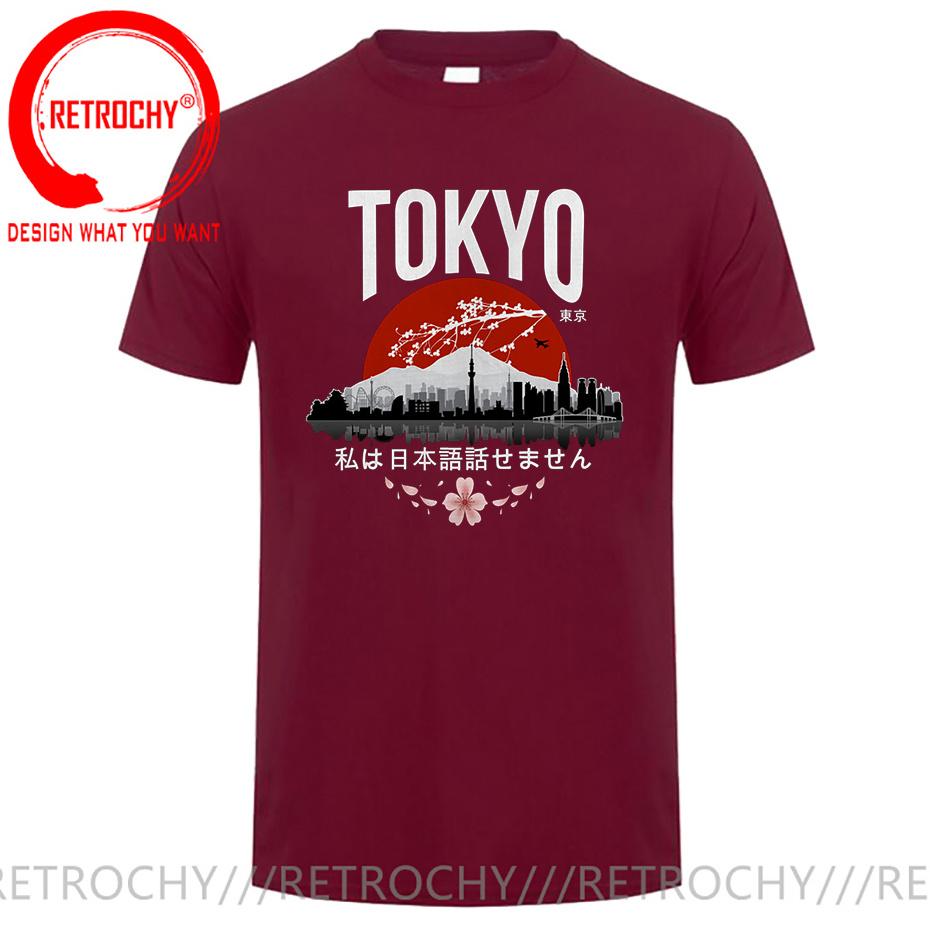 Trend Tokyo Japan T-Shirt for Men Print Cotton T Shirt Streetwear Short Sleeve Mount Fuji Sakura Urban City Fashion Tee Gift Top S