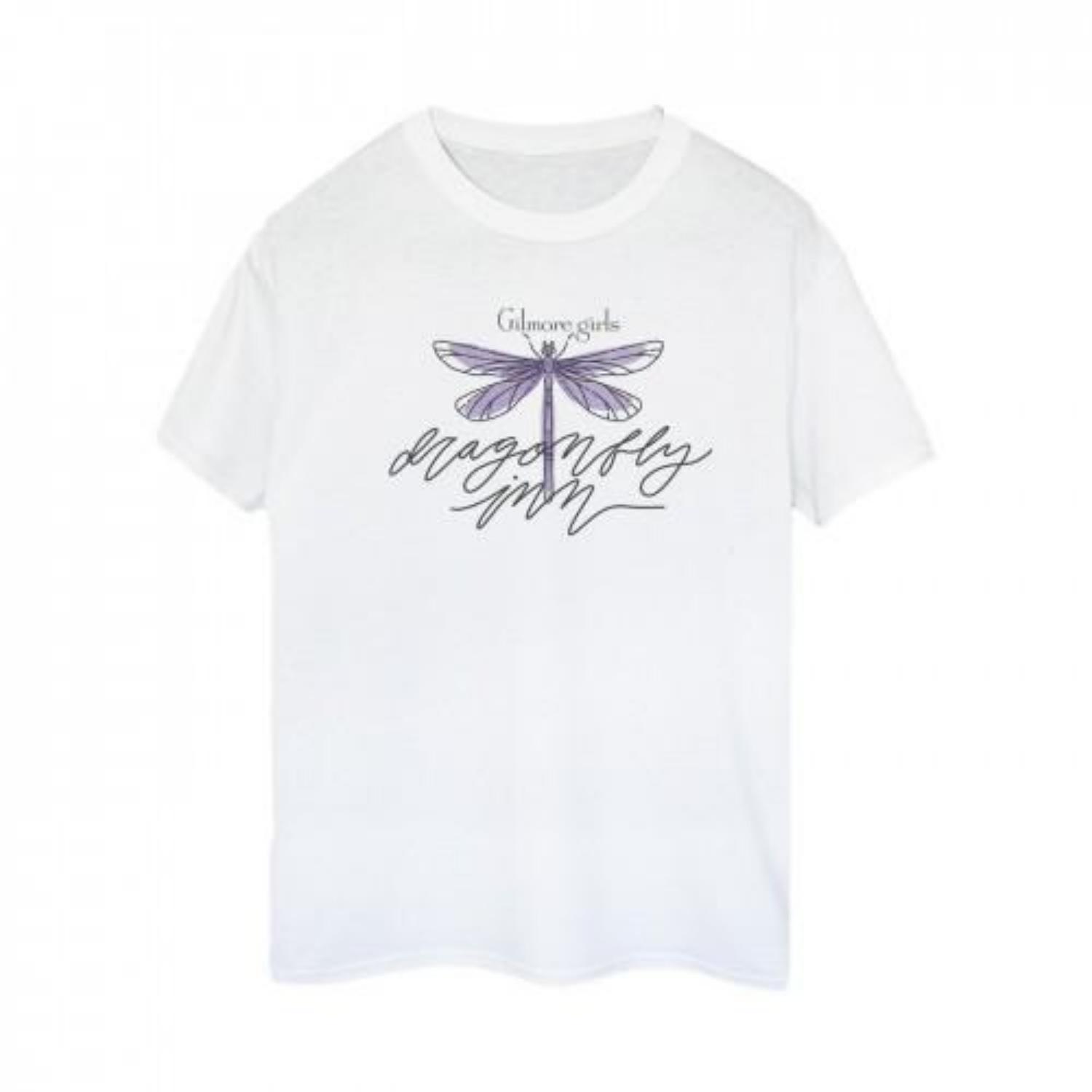 Gilmore Girls Womens_Ladies Dragonfly Inn Cotton Boyfriend T-Shirt XXXXL
