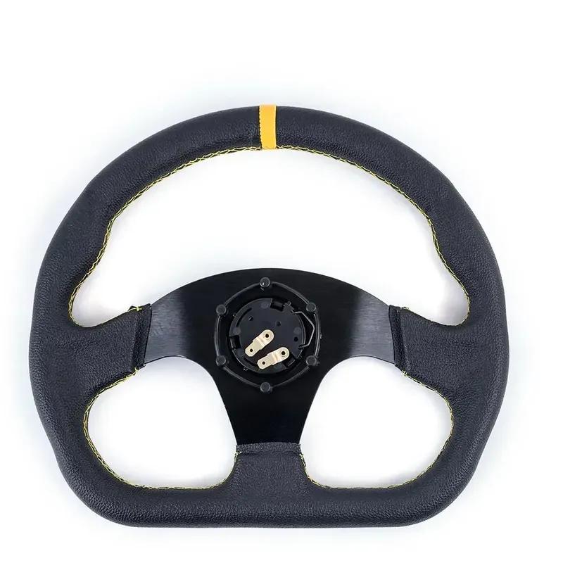 13inch Car Steering Wheel Universal 320mm PVC Aluminum Racing Sport Steering Wheel Fit To Most Cars Modification Accessories