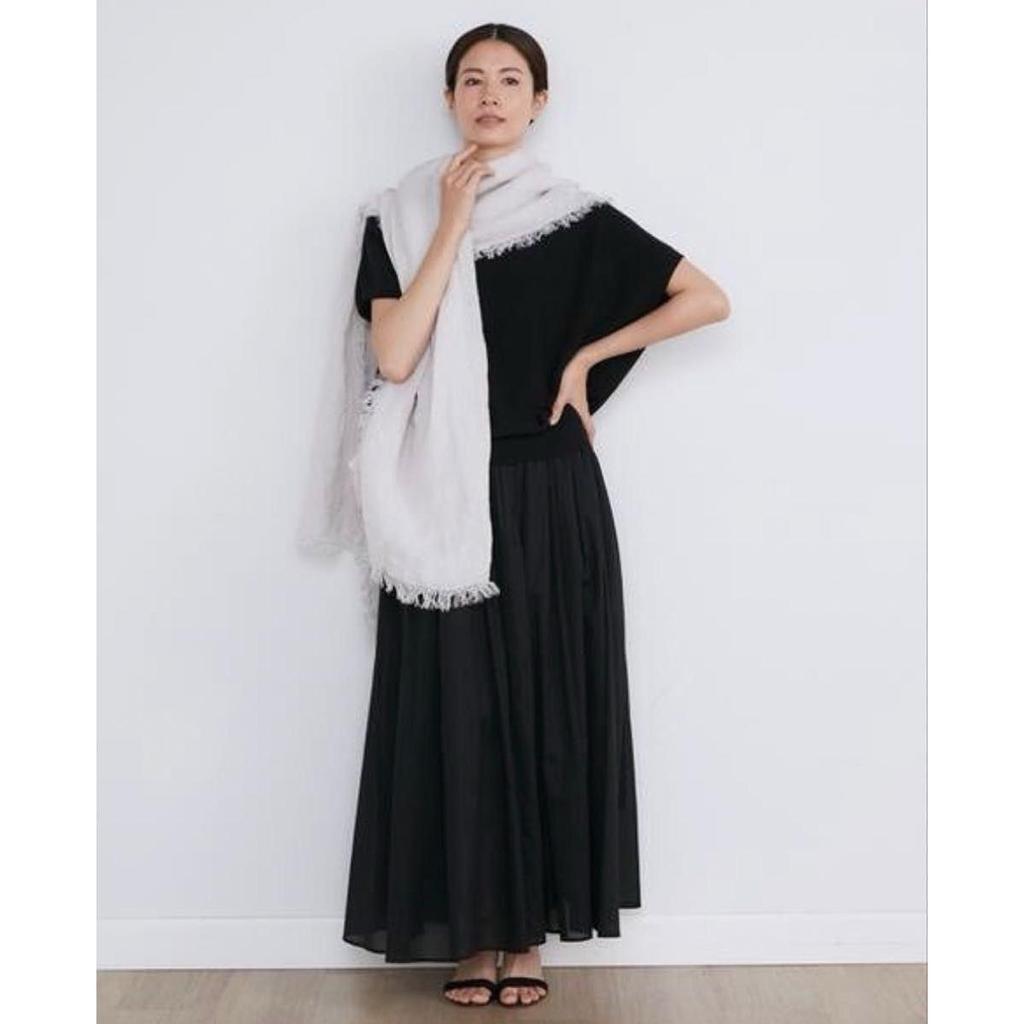 Used INED "SUPERIOR CLOSET" Flanders Linen Gauze Stole White "ASAUCE MELER"